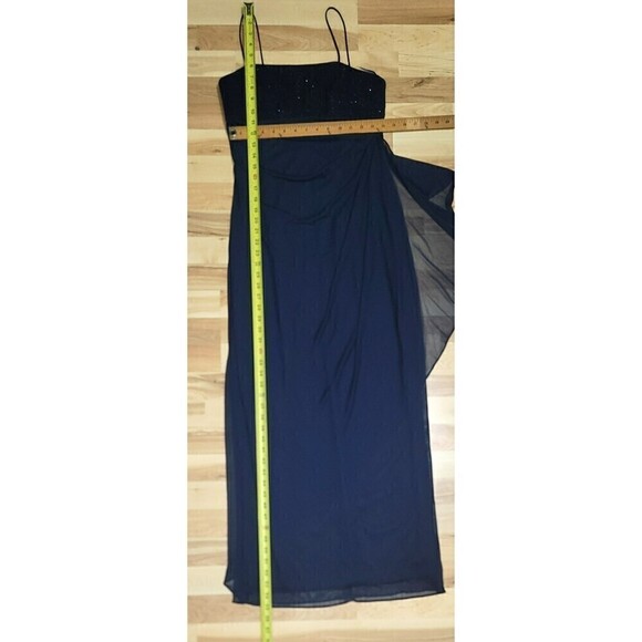 Alex Evenings Navy Blue Draped Column Gown With Bolero Jacket Size 6P - Picture 14 of 16